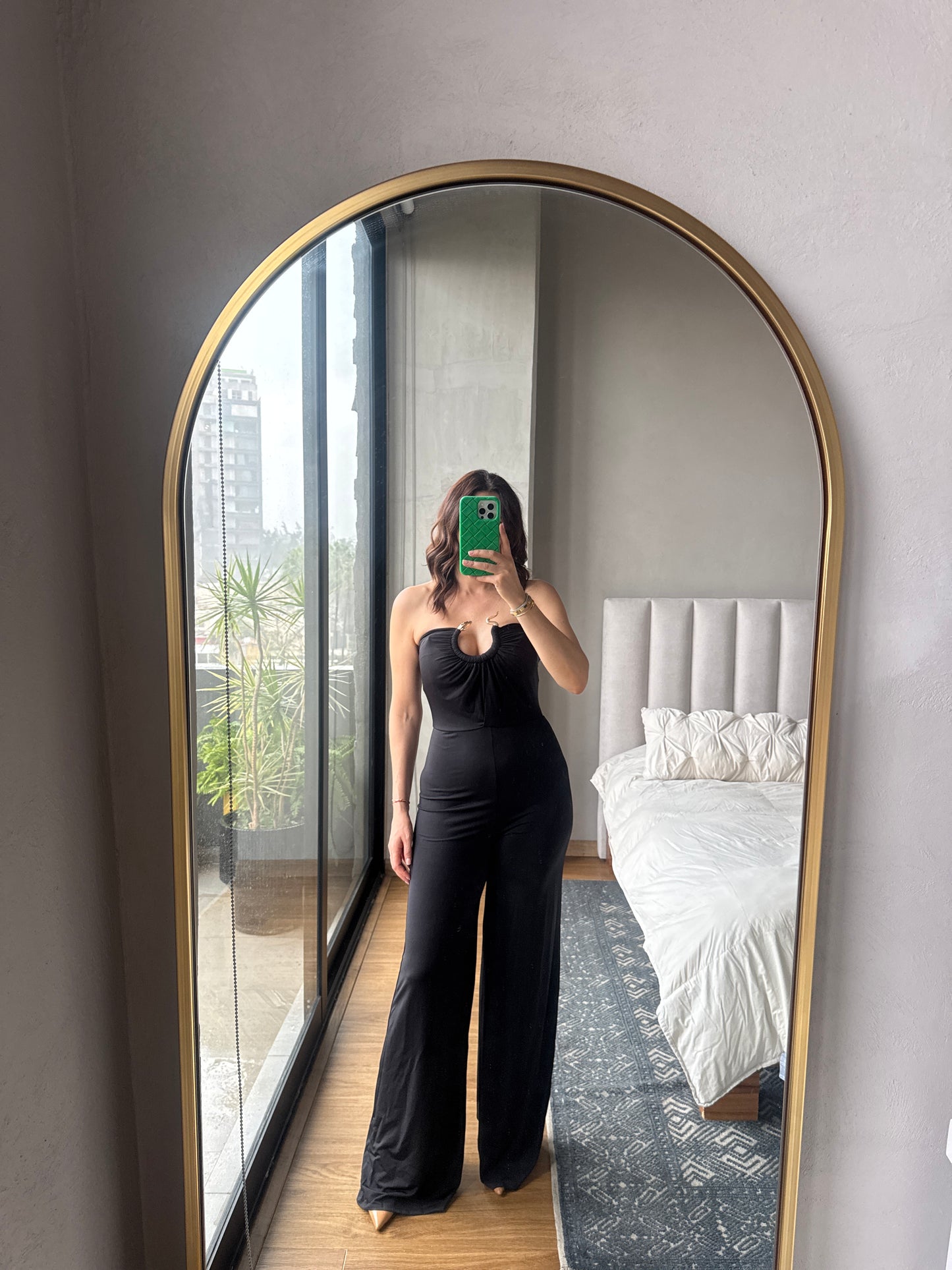 Jumpsuit strapless negro