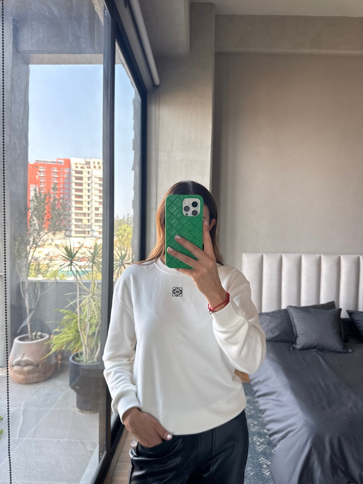 Sudadera logo L blanca