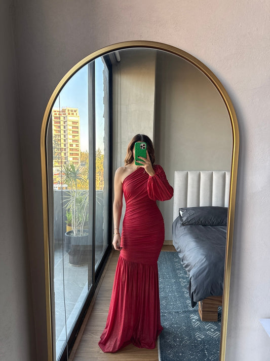 Vestido maxi rojo