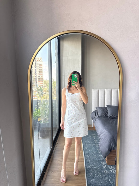 Vestido corto tirantes print frutas