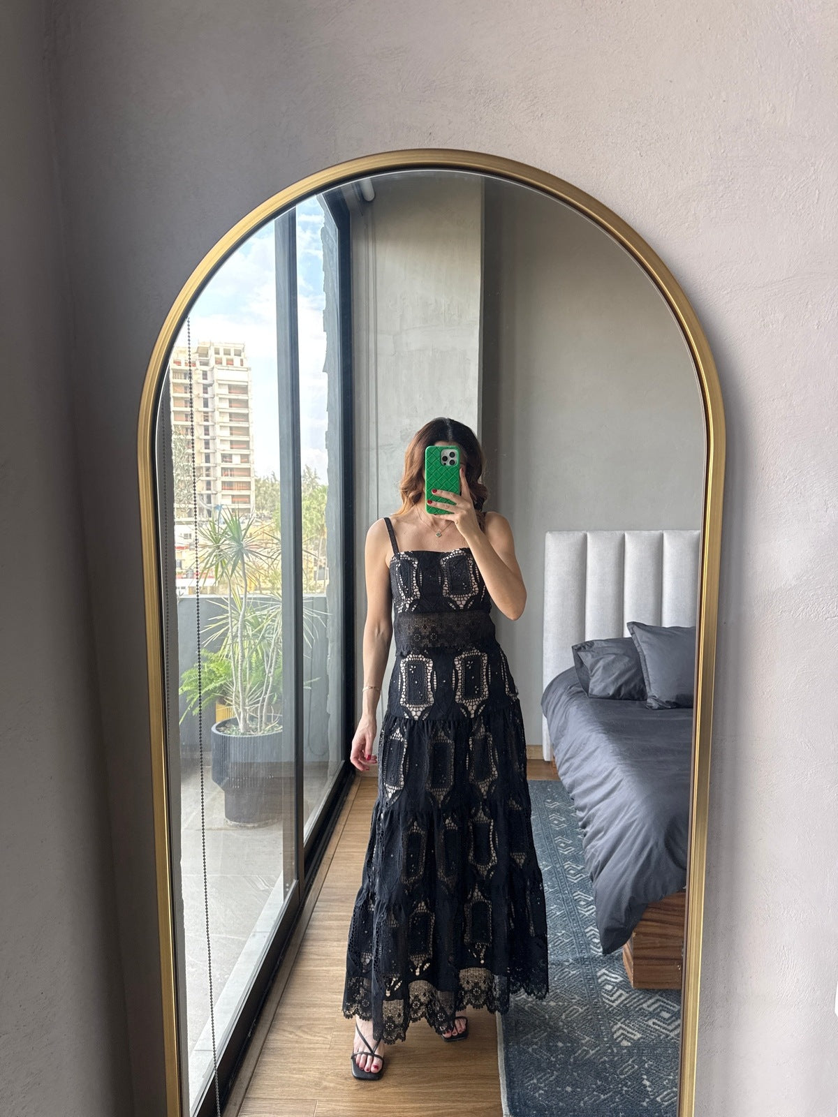 Set top y falda maxi gupiur