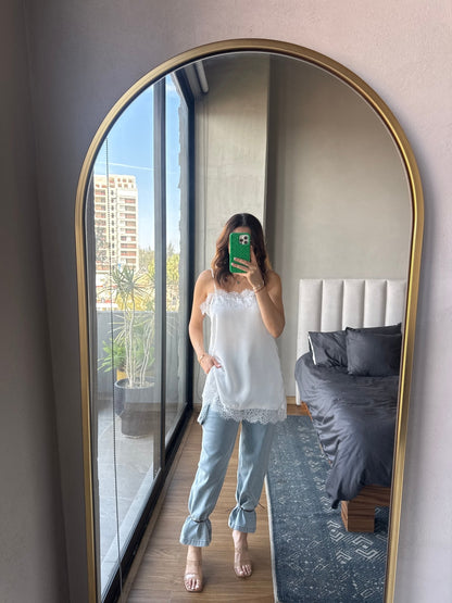 Blusa tirantes lace blanca