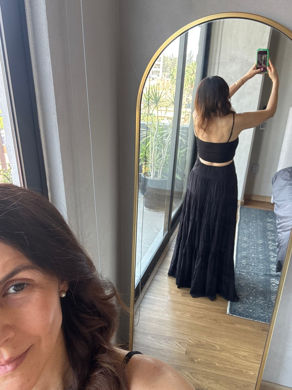 Vestido maxi tirantes negro