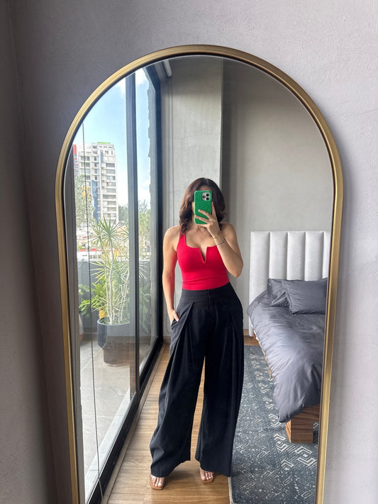 Pantalón wide leg negro