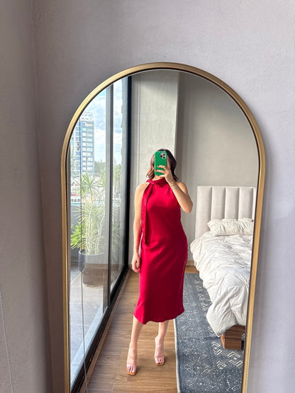 Vestido halter rojo