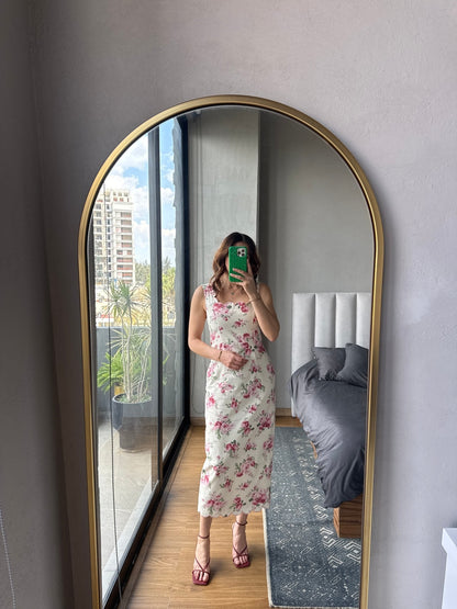 Vestido midi flores