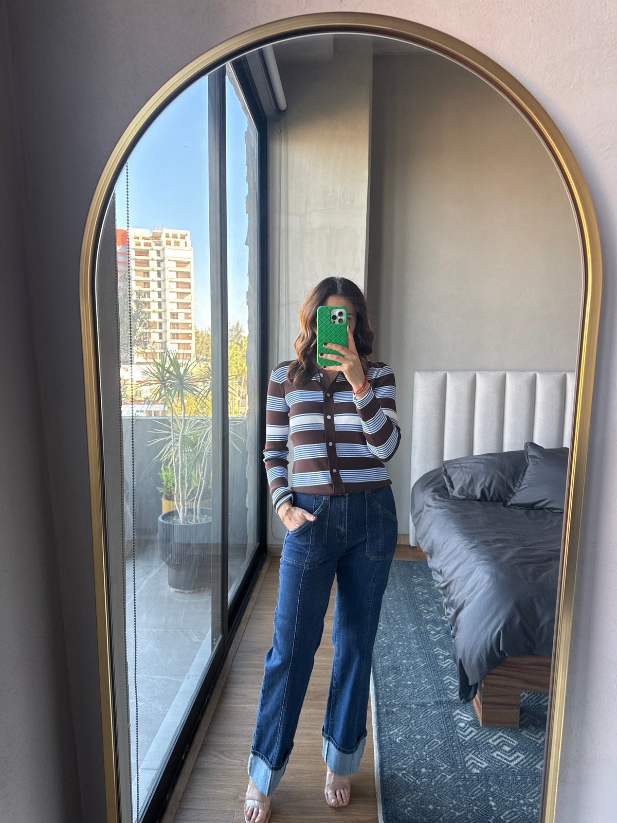 Jeans con detalle costuras