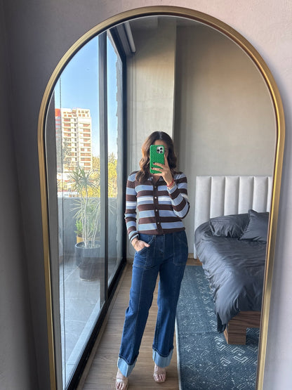 Jeans con detalle costuras