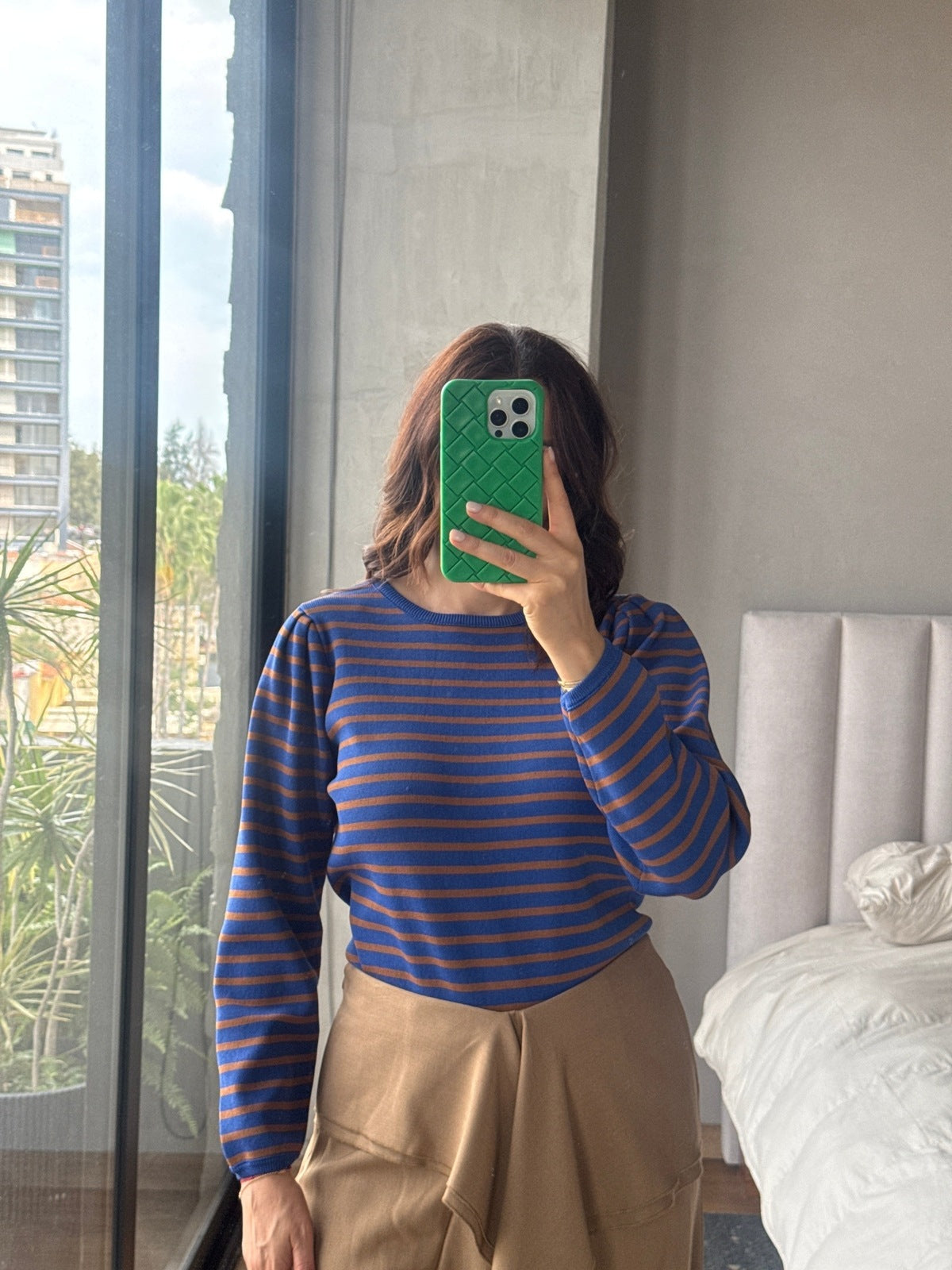 Sweater rayas royal blue
