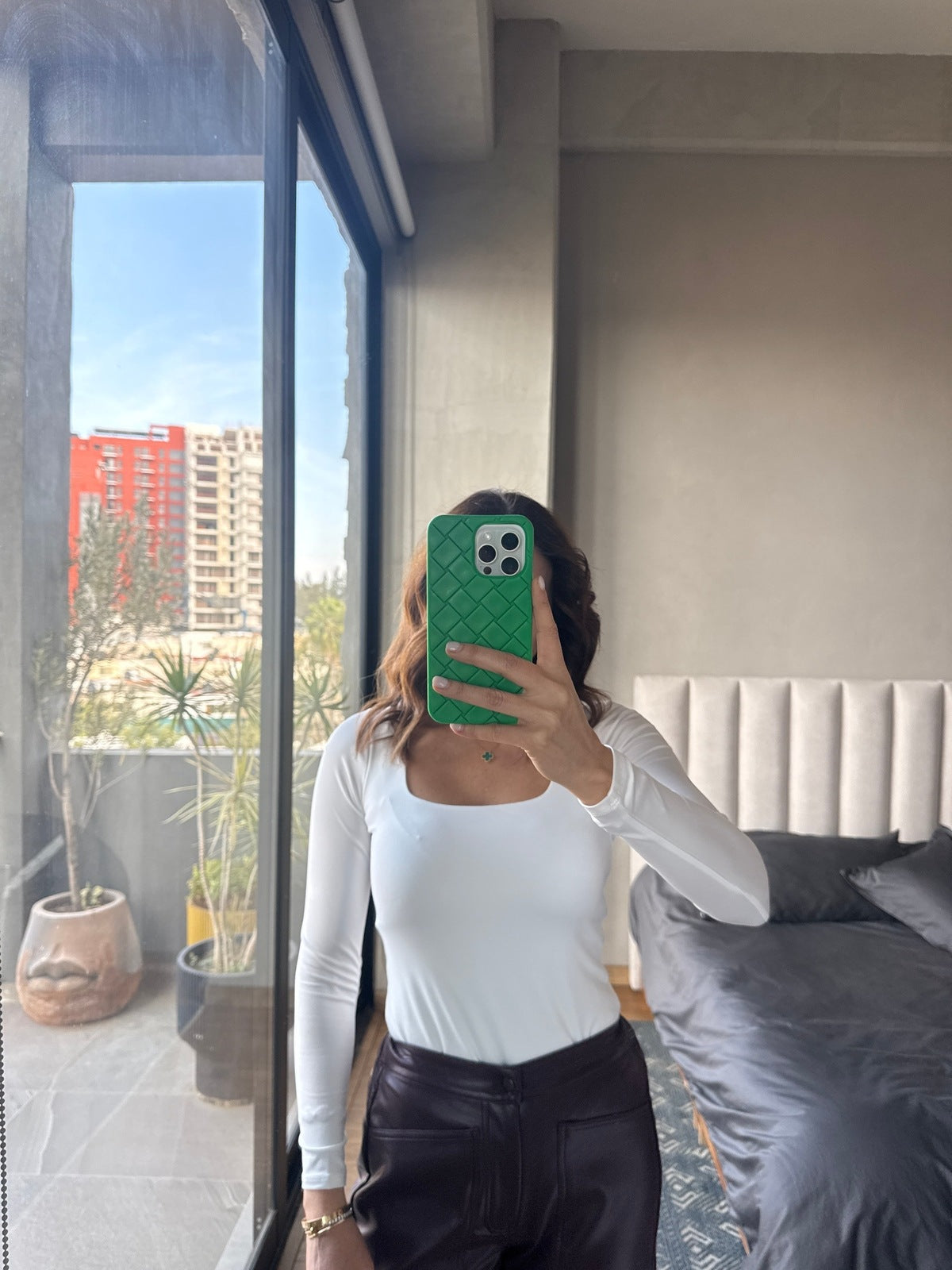 Body cuello cuadrado blanco