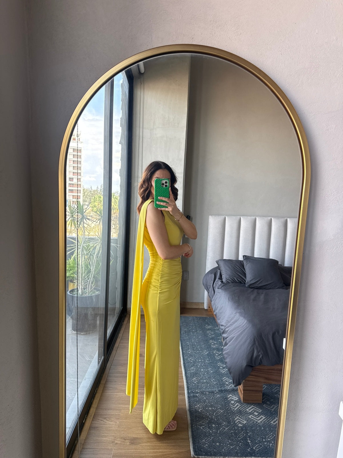 Vestido maxi limón