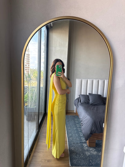 Vestido maxi limón