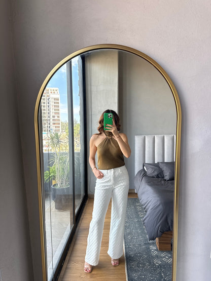 Jeans textura blanco