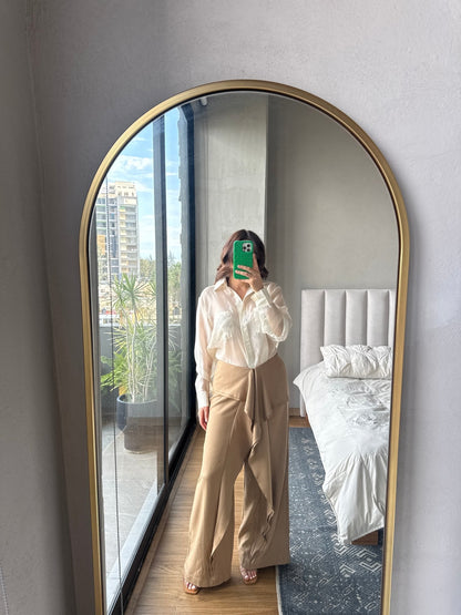 Blusa organza crema