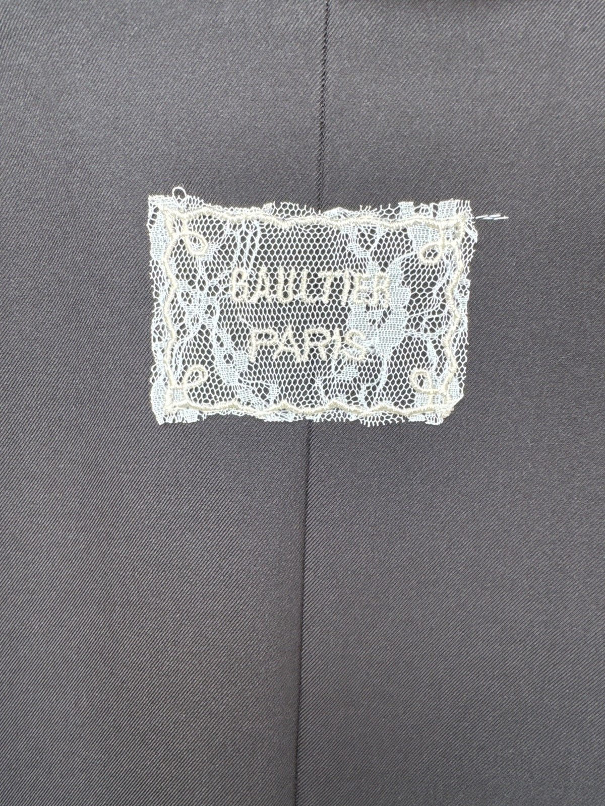 Blazer con detalle lace negro