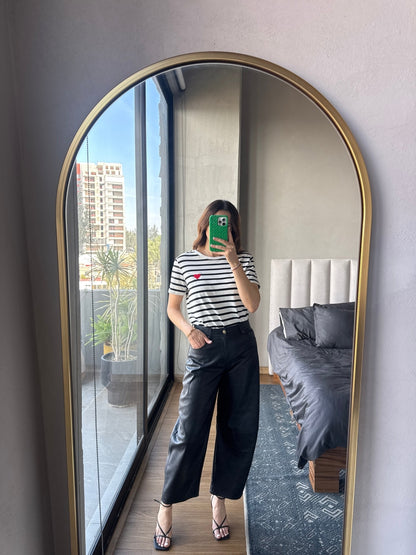 Tshirt rayas negra con corazon