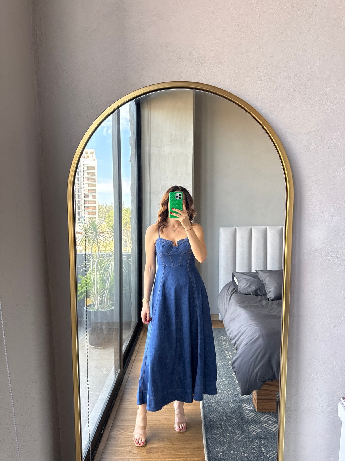 Vestido midi denim