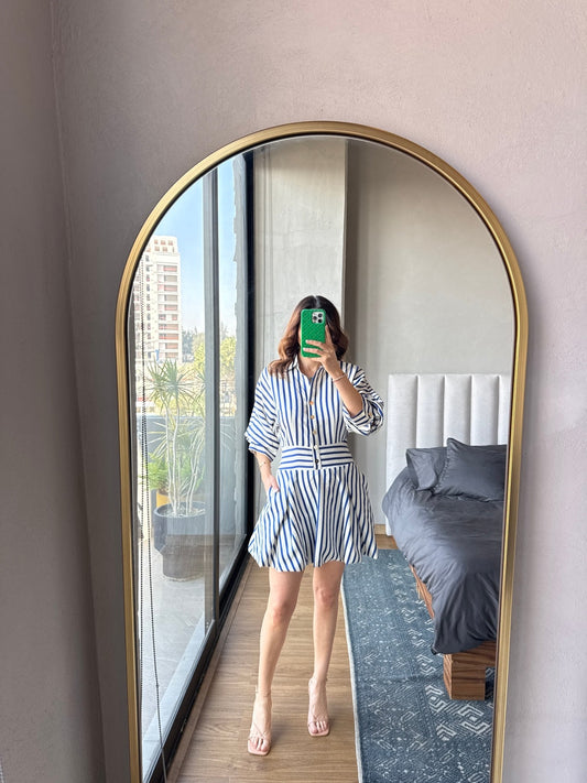 Vestido corto rayas