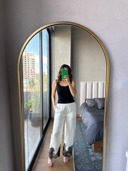 Tank top aplicaciones negro