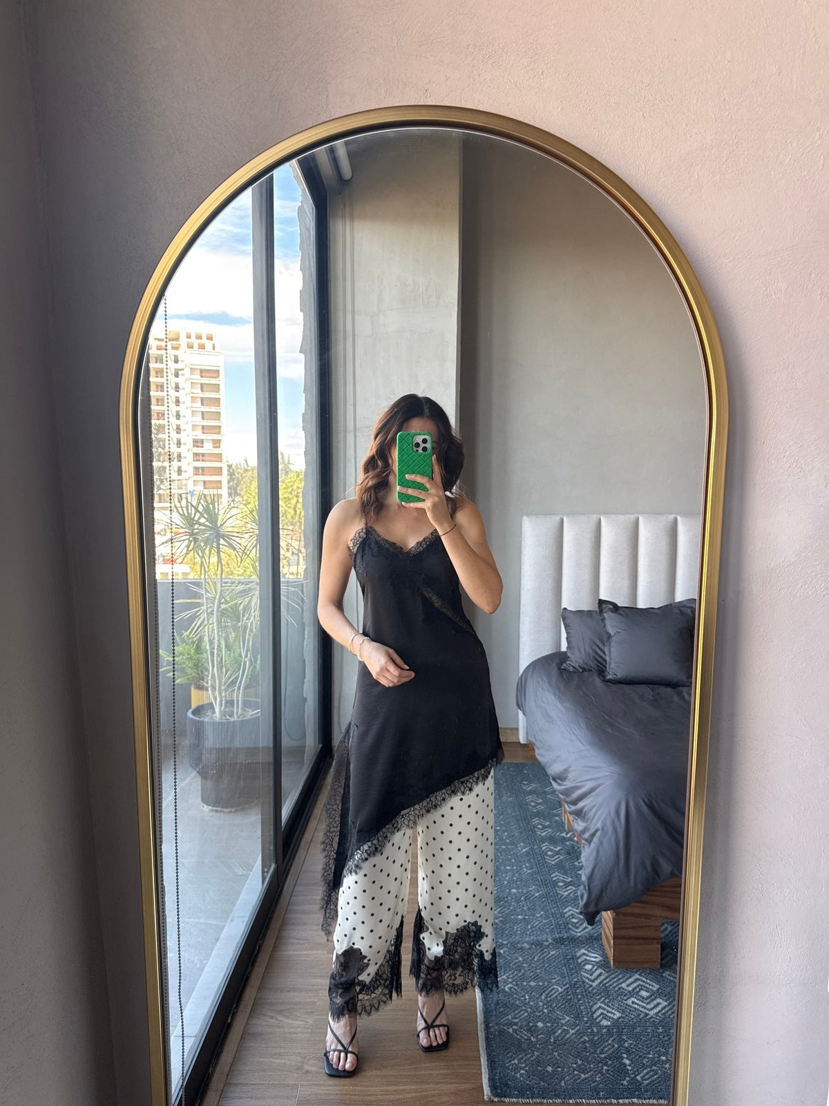 Blusa tirantes lace negra