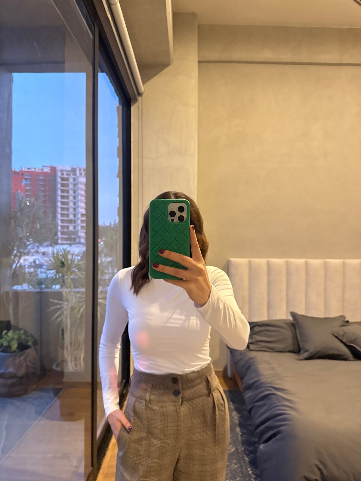 Body manga larga blanco