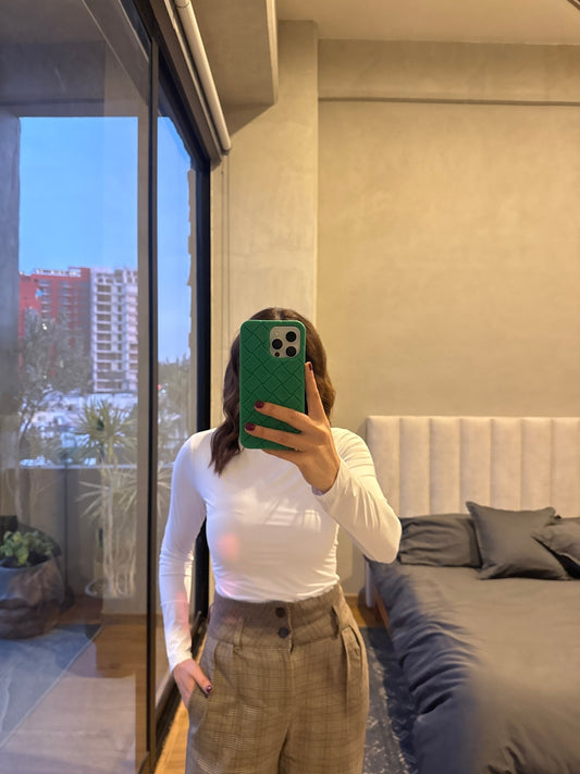 Body manga larga blanco