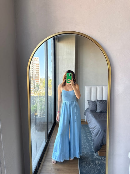 Jumpsuit tirantes resorte en pecho denim