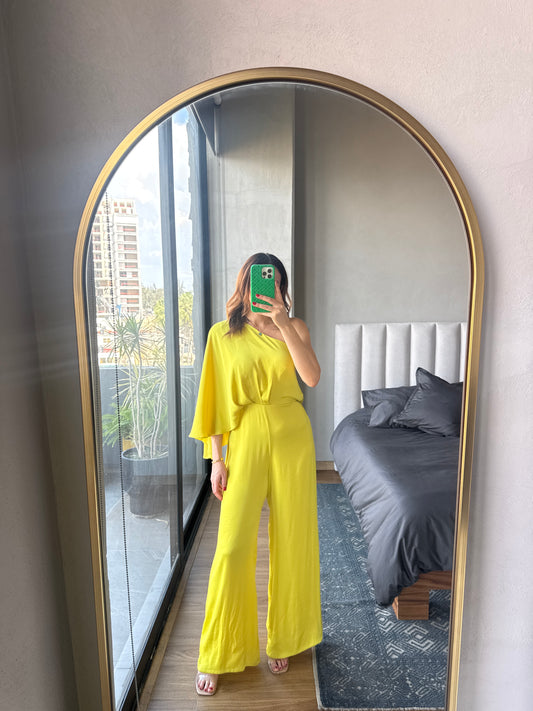 Jumpsuit one shoulder limón