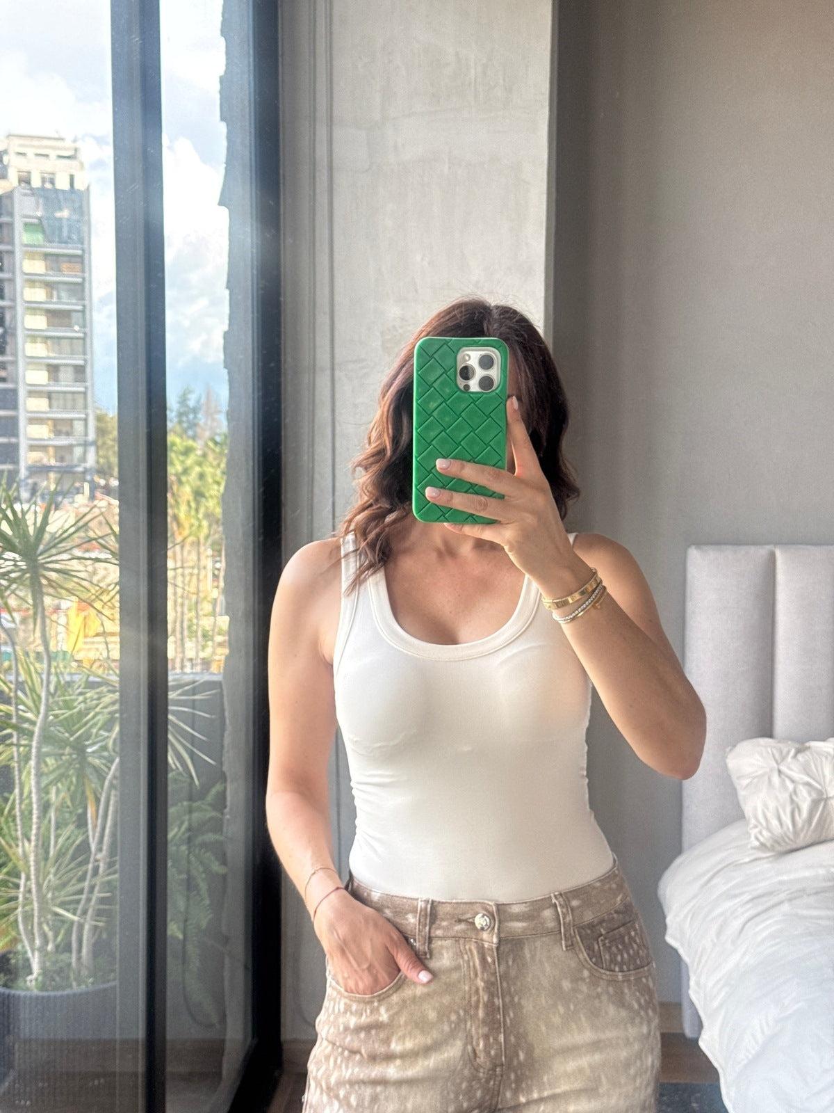 Blusa tank ivory