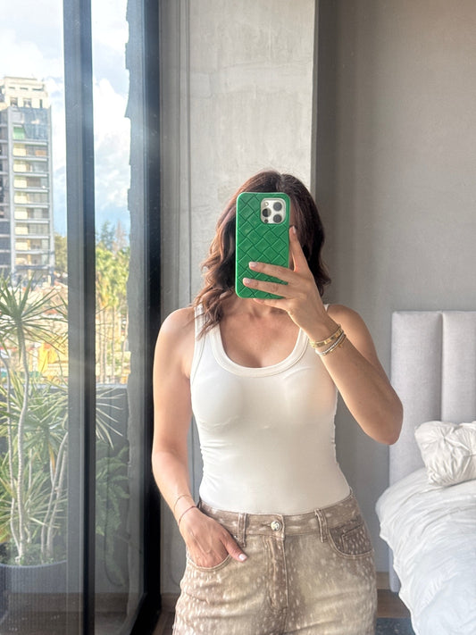 Blusa tank ivory