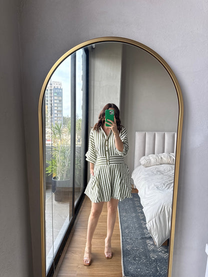 Vestido rayas verde