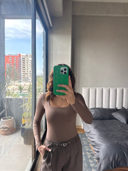 Body cuello cuadrado nude