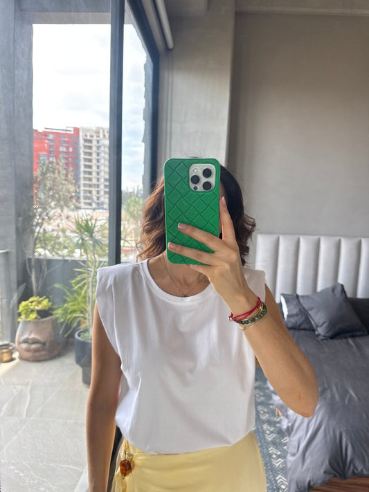 Muscle tshirt blanca