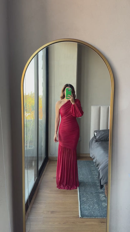 Vestido maxi rojo