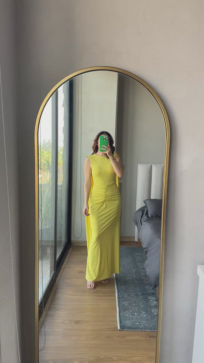 Vestido maxi limón