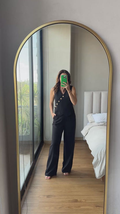 Set chaleco y pantalón negro