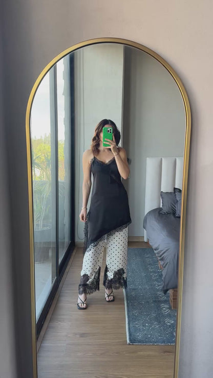 Blusa tirantes lace negra