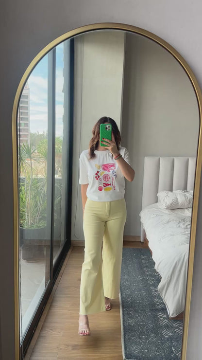 Tshirt blanca print