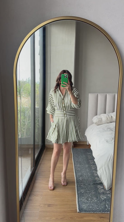 Vestido rayas verde