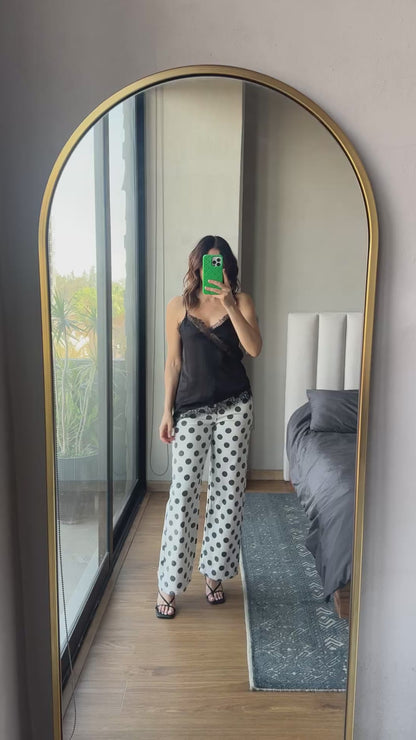 Jeans blancos con lunares