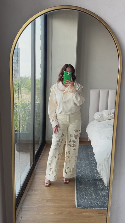 Cazadora botones ivory