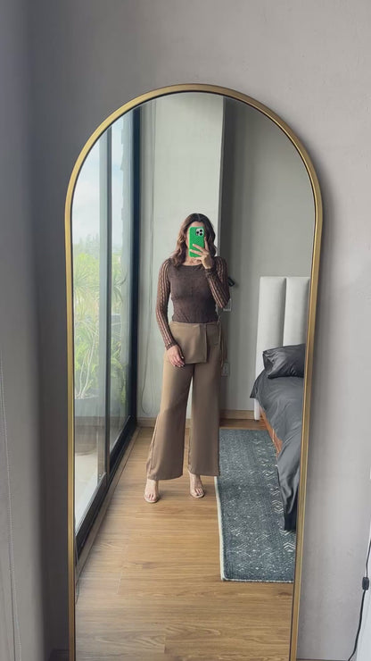 Body lace manga larga cafe