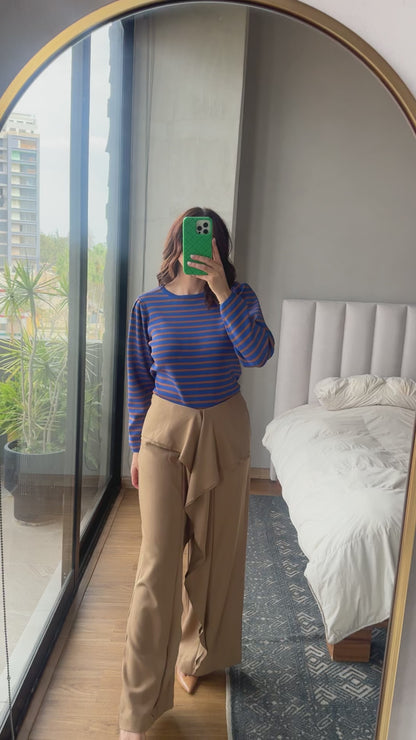 Sweater rayas royal blue