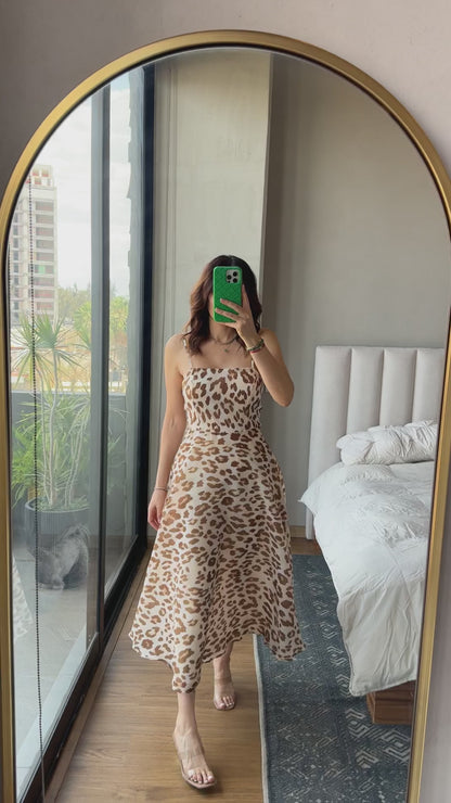 PREVENTA °Vestido tirantes midi animal print° SE ENTREGA A PARTIR DEL 1 DE JUNIO