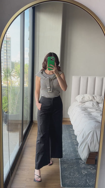 Pantalón negro pinzas