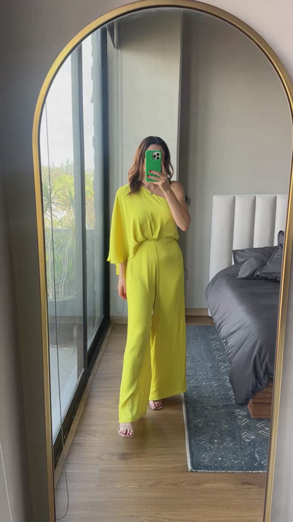 Jumpsuit one shoulder limón