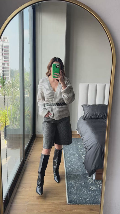 Long short animal print