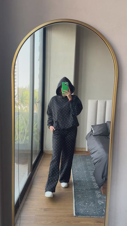 Set pants lunares negros