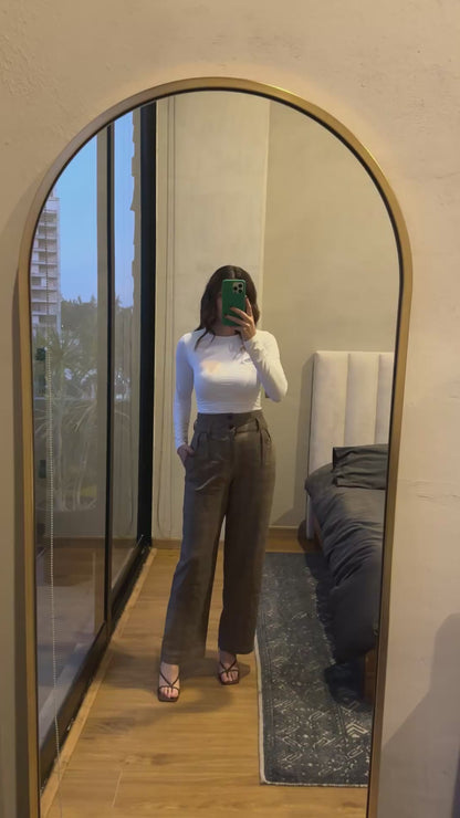 Body manga larga blanco