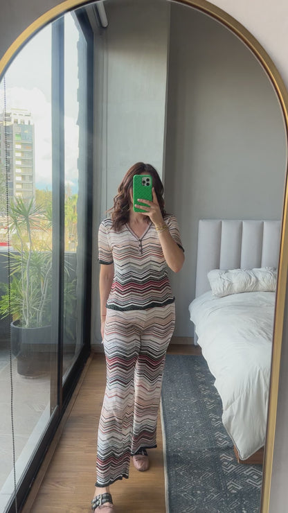 Set lounge wear estilo missoni